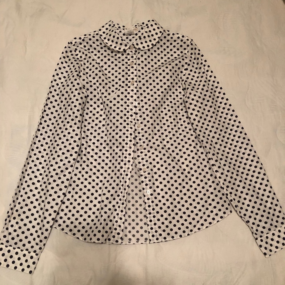 J crew button up crewcuts blouse